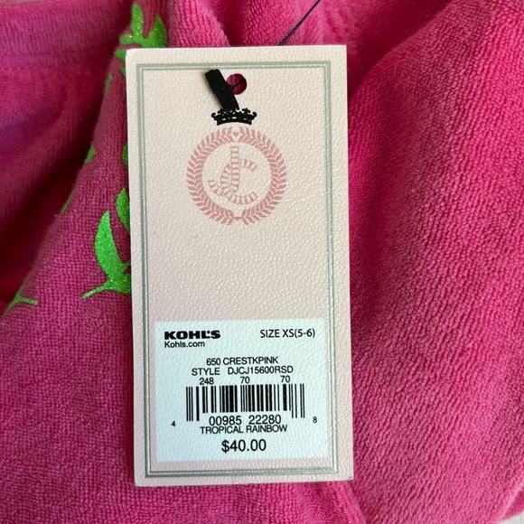 JUICY COUTURE JOGGER SWEATPANTS SIZE XS (5/6) MSRP $40.00 NWT - Picture 7 of 7